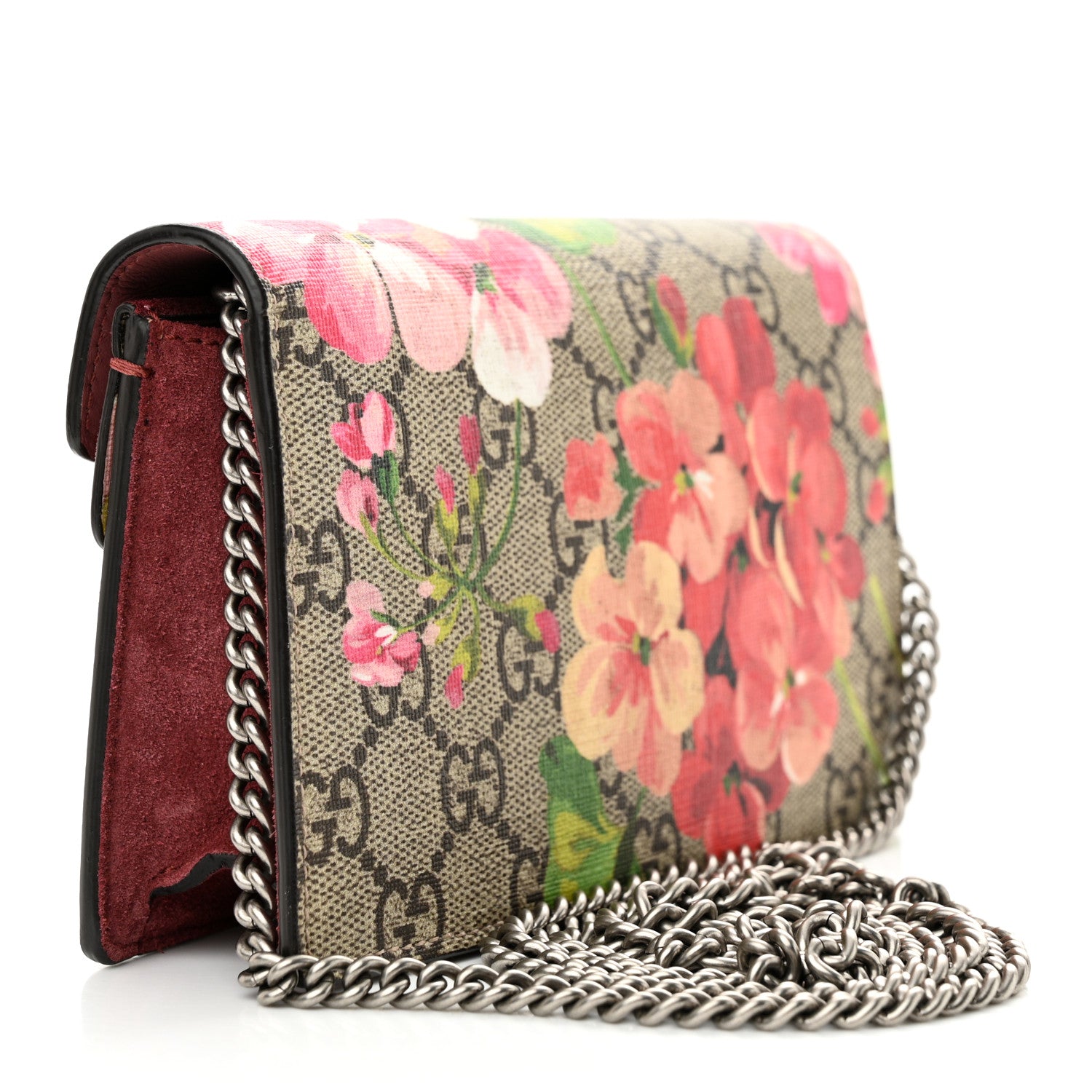 Gucci GG Supreme Monogram Blooms Super Mini Dionysus Shoulder Bag Beige Multicolor Dry Rose 3 of 10