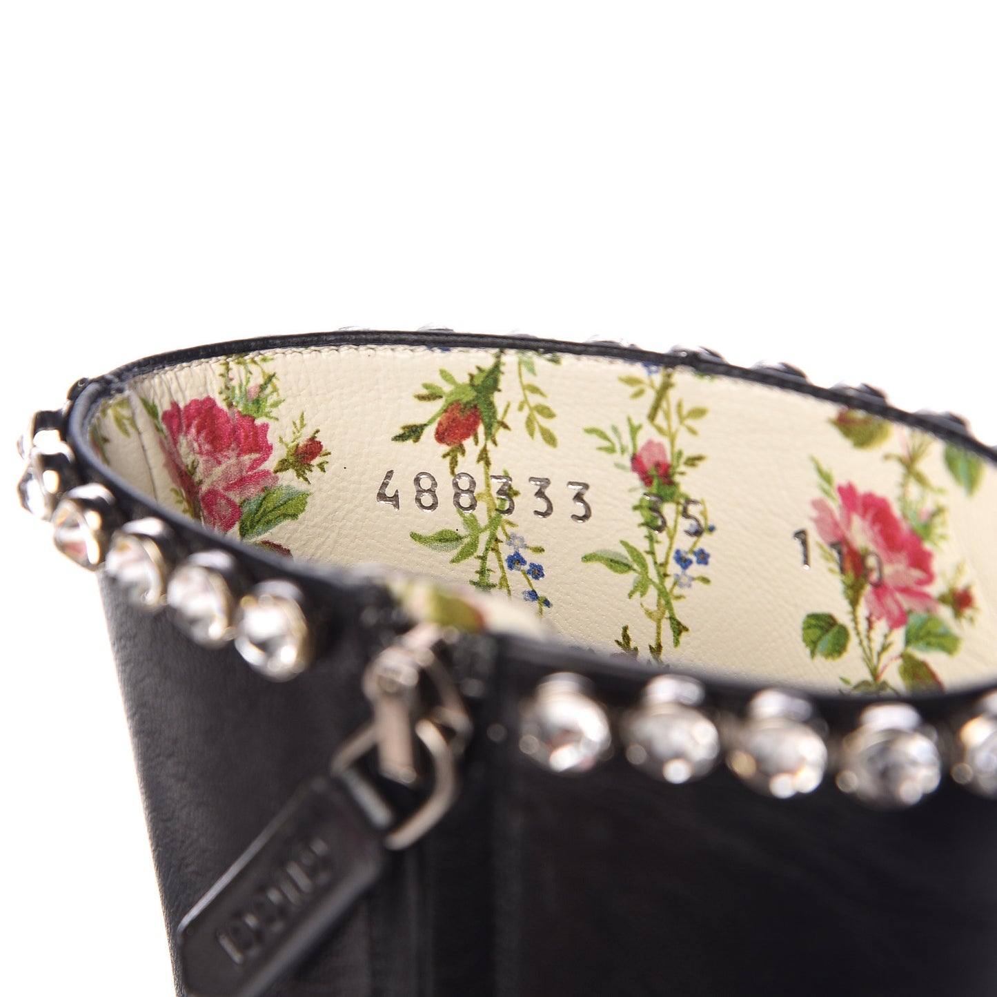 Malaga Kid Olympia Crystal Embellished Boots 35 Black