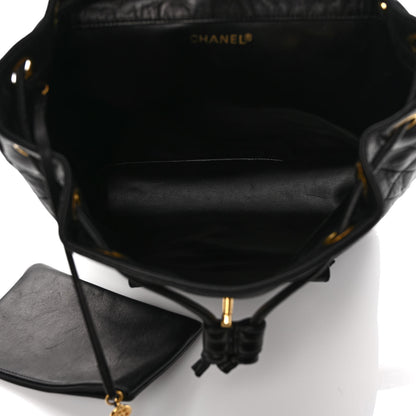 Chanel Lambskin Quilted CC Backpack Black 6 of 9