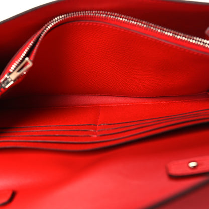 Hermes Epsom Enamel Constance Wallet To Go Rouge De Coeur Rubis 6 of 11