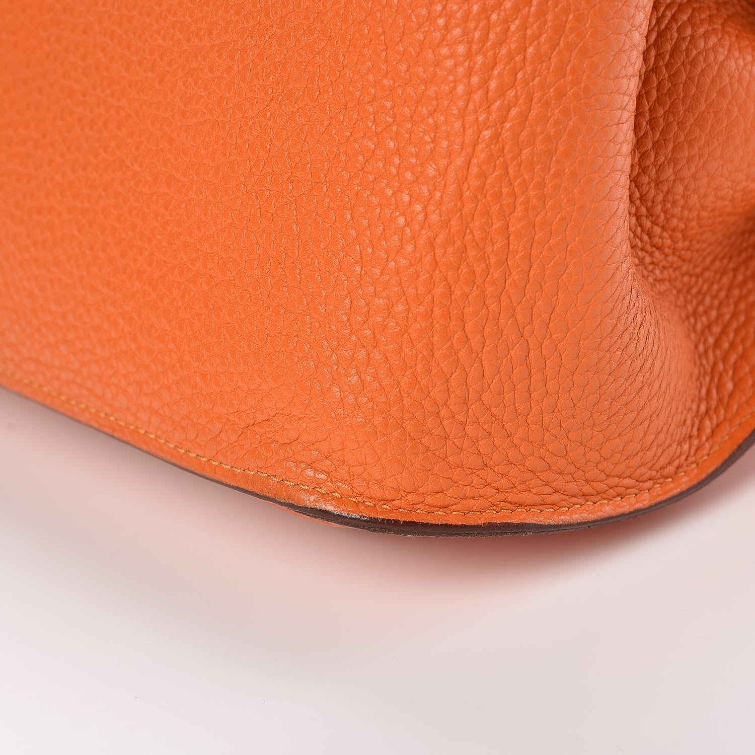 Hermes Taurillon Clemence Eclat Jypsiere 34 Orange Moutarde 11 of 11