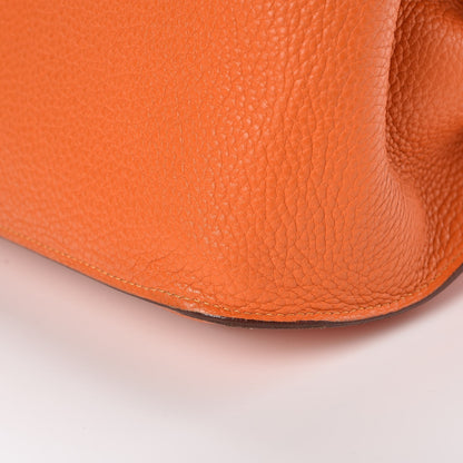 Hermes Taurillon Clemence Eclat Jypsiere 34 Orange Moutarde 11 of 11