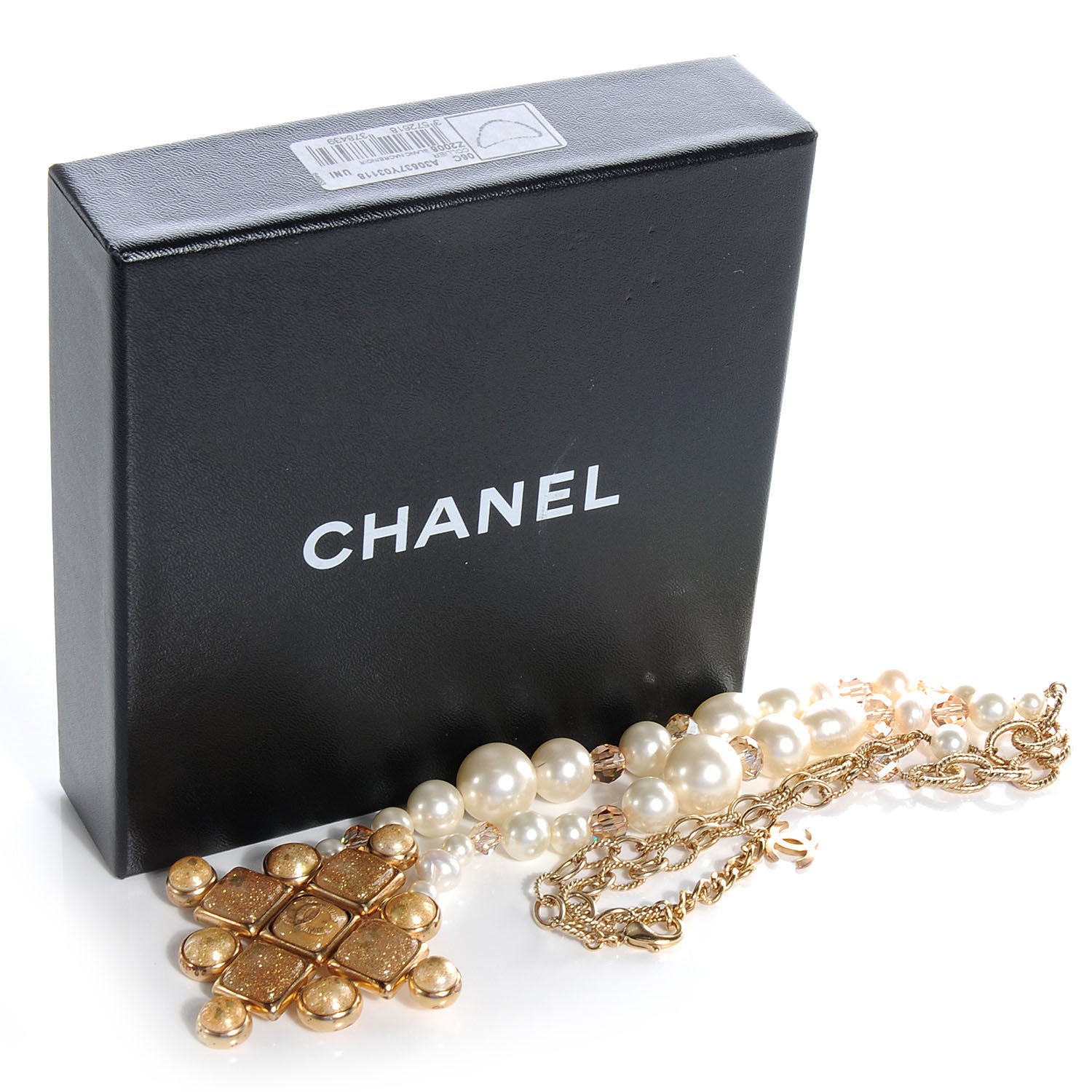Chanel Pearl Gripoix Necklace Gold 7 of 7
