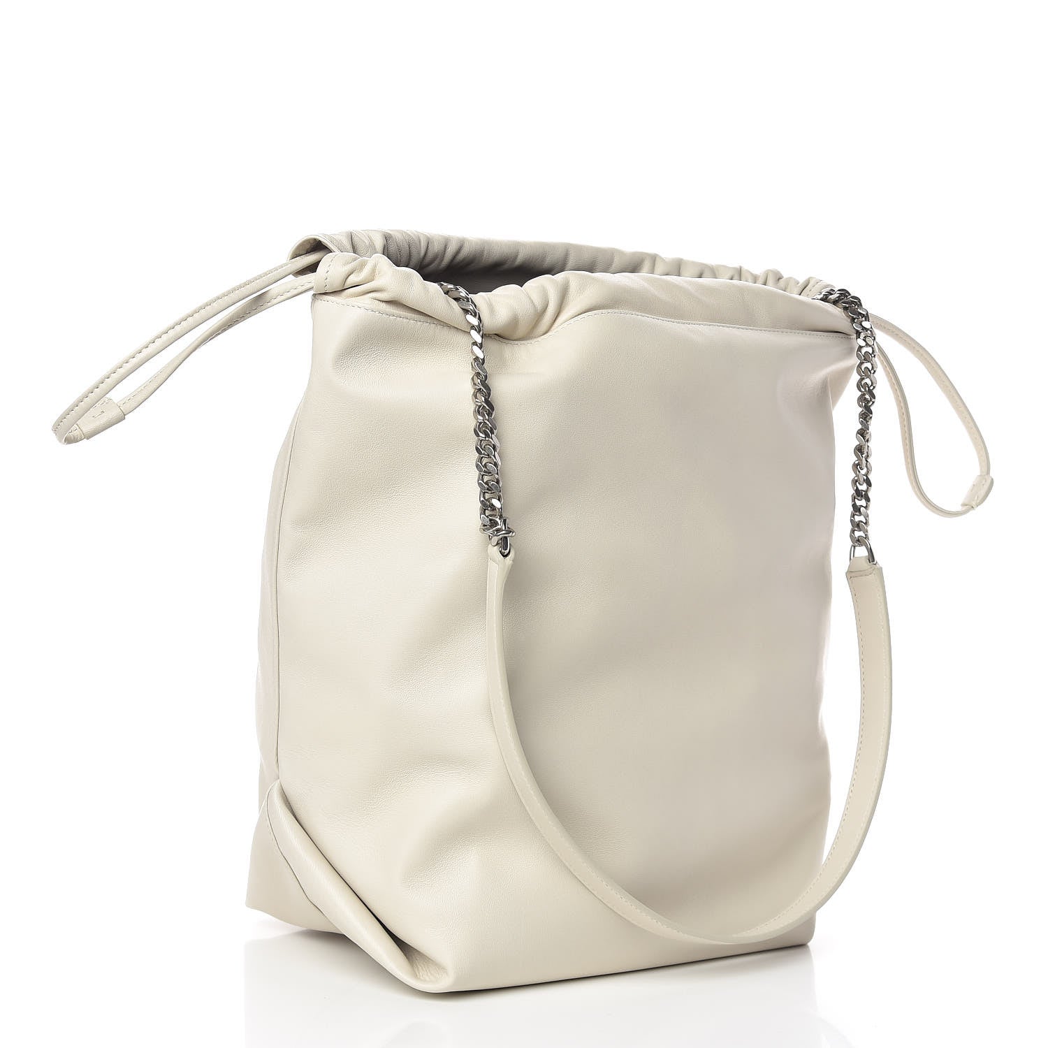 Saint Laurent Lambskin Teddy Drawstring Bag Blac Vintage 4 of 11