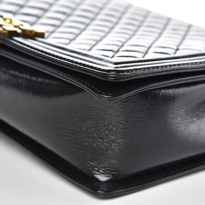 Chanel Glazed Calfskin Quilted Large Boy Flap Black 9 of 14
