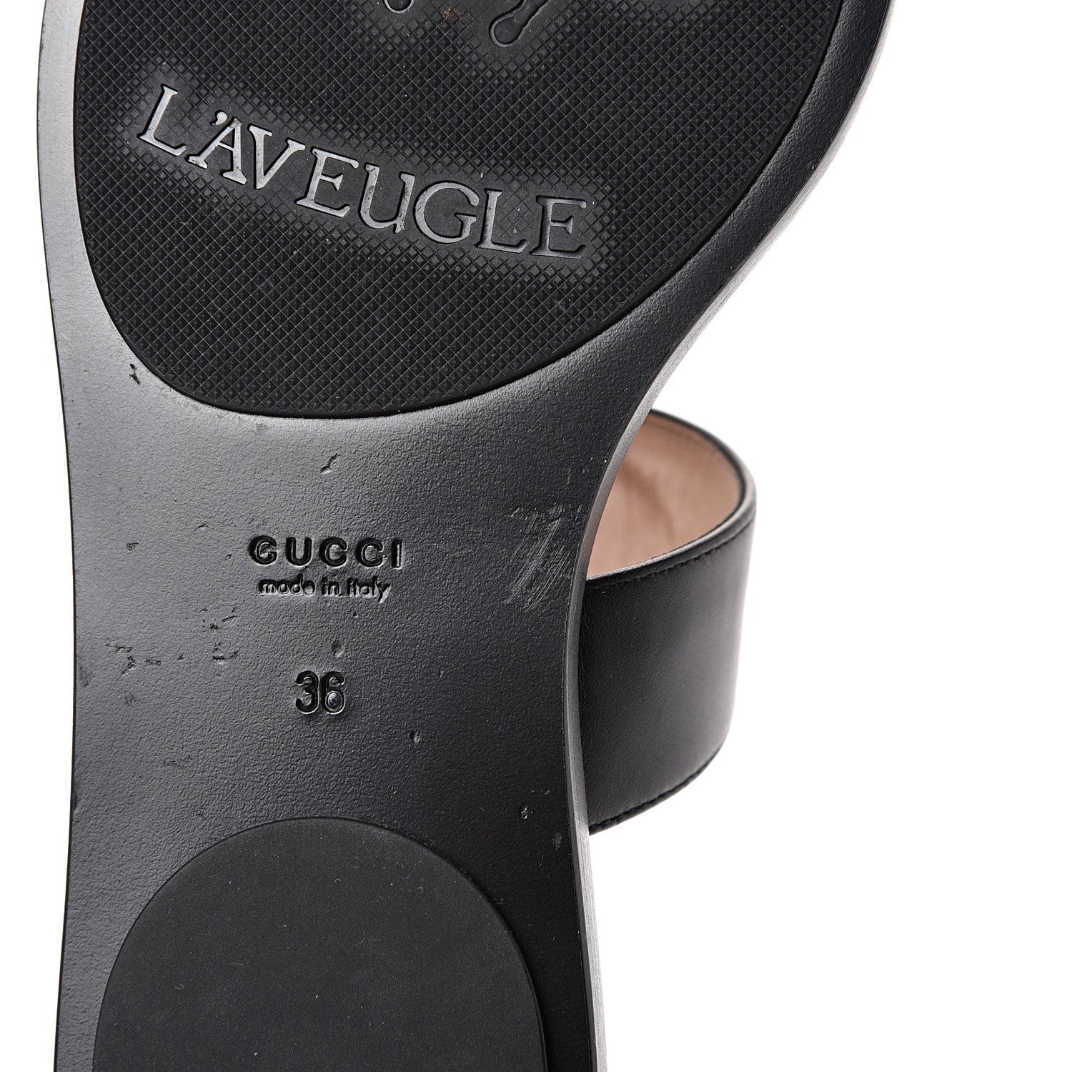 Gucci Calfskin GG Marmont Thong Sandals 36 Black 10 of 12