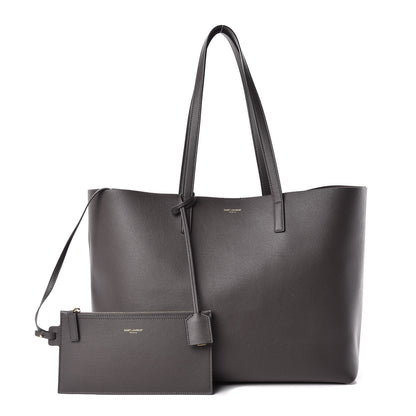 Saint Laurent Calfskin Large Shopping Tote Asphalt 1 of 11