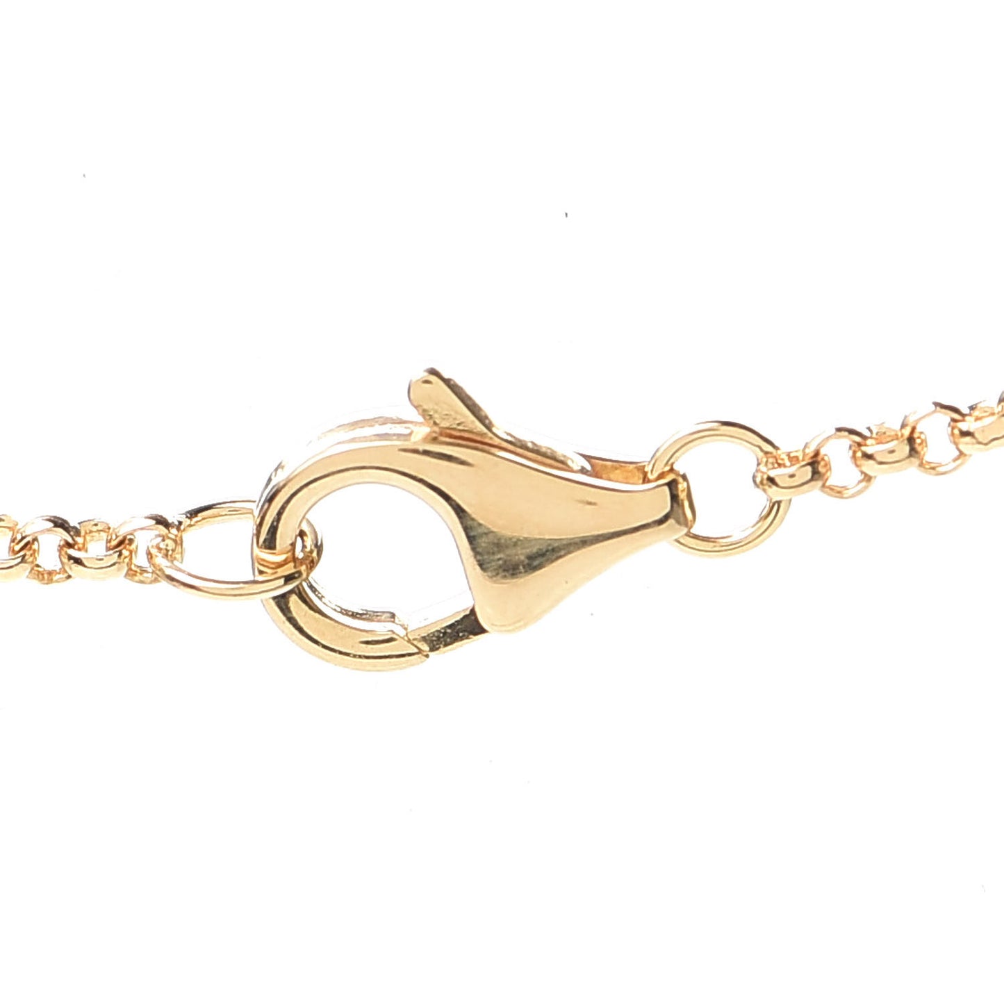 18K Yellow Gold Diamond Agrafe Pendant Necklace