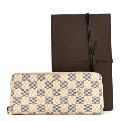 Louis Vuitton Damier Azur Clemence Wallet Rose Ballerine 8 of 8