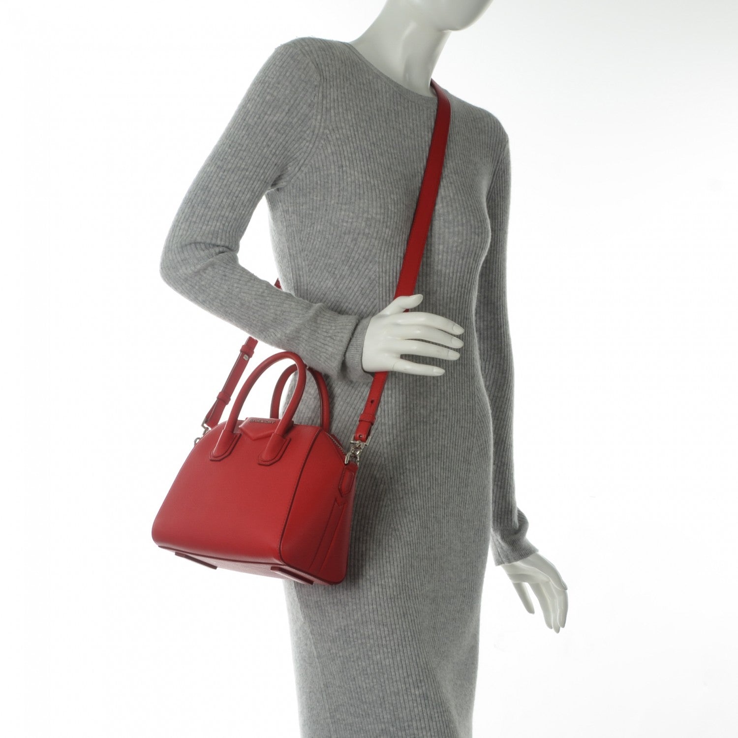 Givenchy Sugar Goatskin Mini Antigona Medium Red 2 of 7