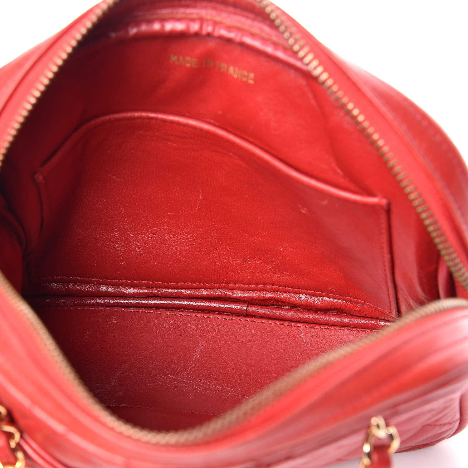 Chanel Lambskin Quilted Camera Case Red 5 of 17