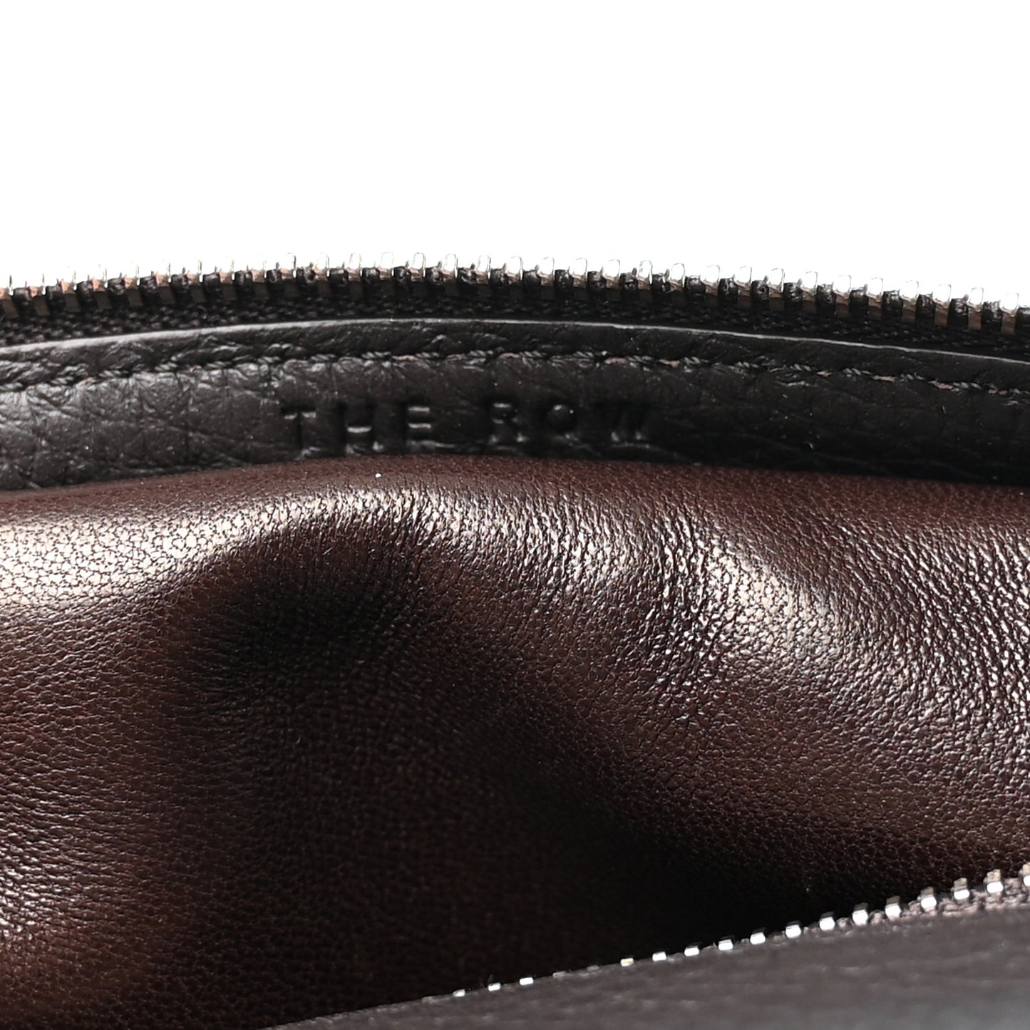 Grained Calfskin Small Slouchy Banana Bag Dark Brown