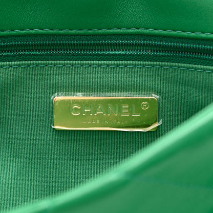 Chanel Lambskin Quilted Medium Chanel 19 Flap Green 6 of 10