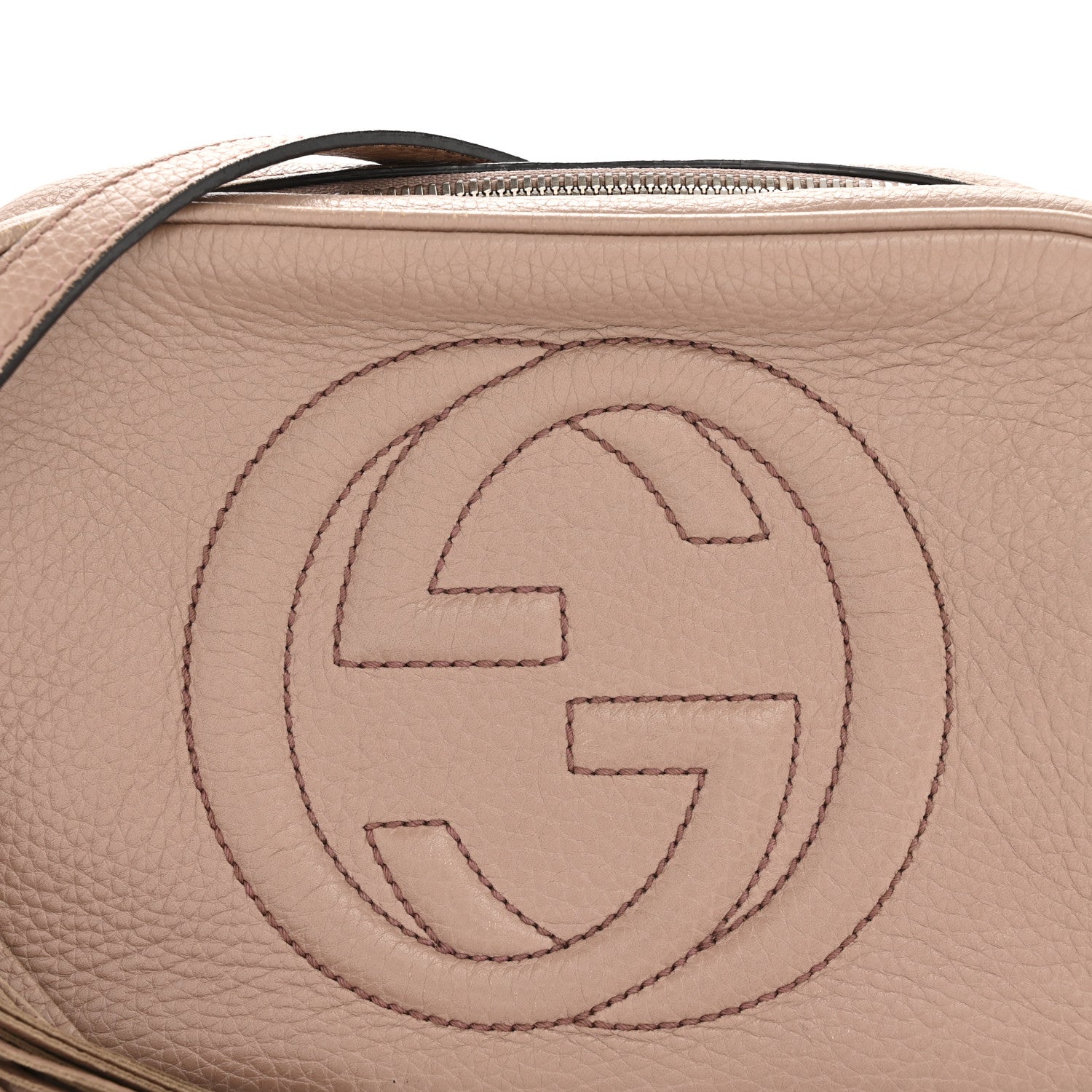 Gucci Pebbled Calfskin Small Soho Disco Bag Rose Beige 8 of 12