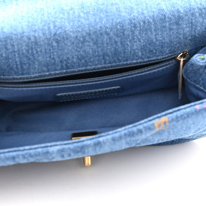 Chanel Denim Quilted Mini Denim Mood Rectangular Flap Blue Multicolor 5 of 9