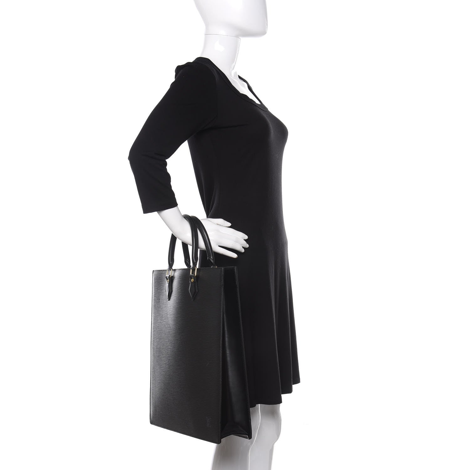 Louis Vuitton Epi Sac Plat GM Black 2 of 11