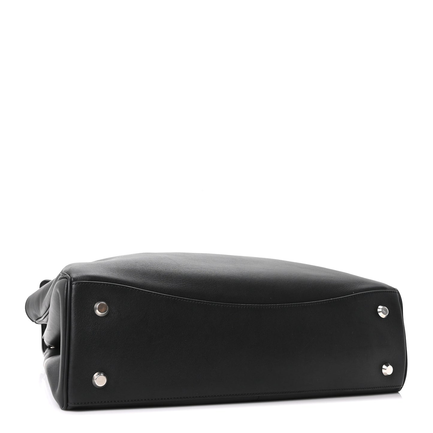Smooth Calfskin Large Rodeo Top Handle Handbag Black