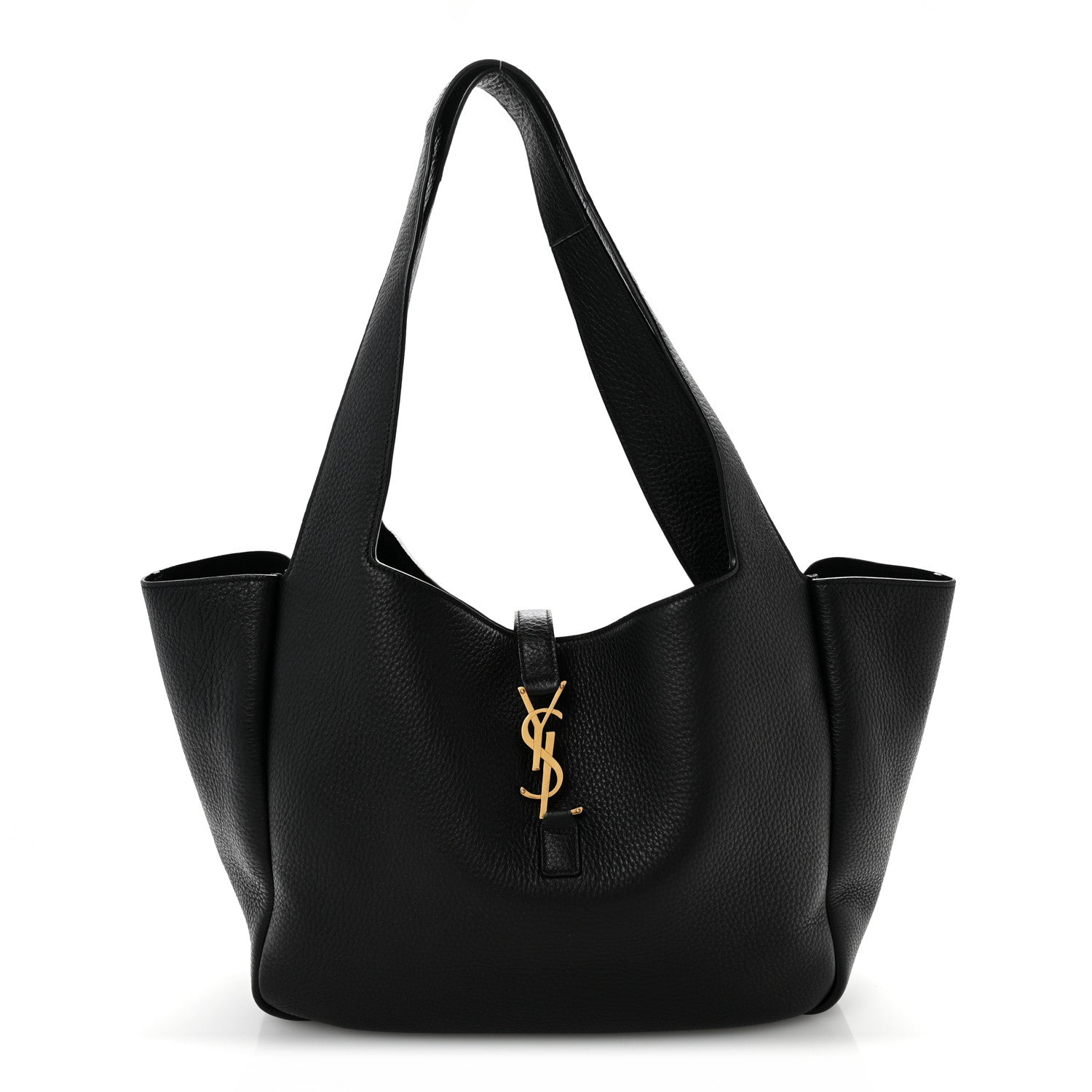 Saint Laurent Grained Deerskin Bea Tote Black 1 of 12