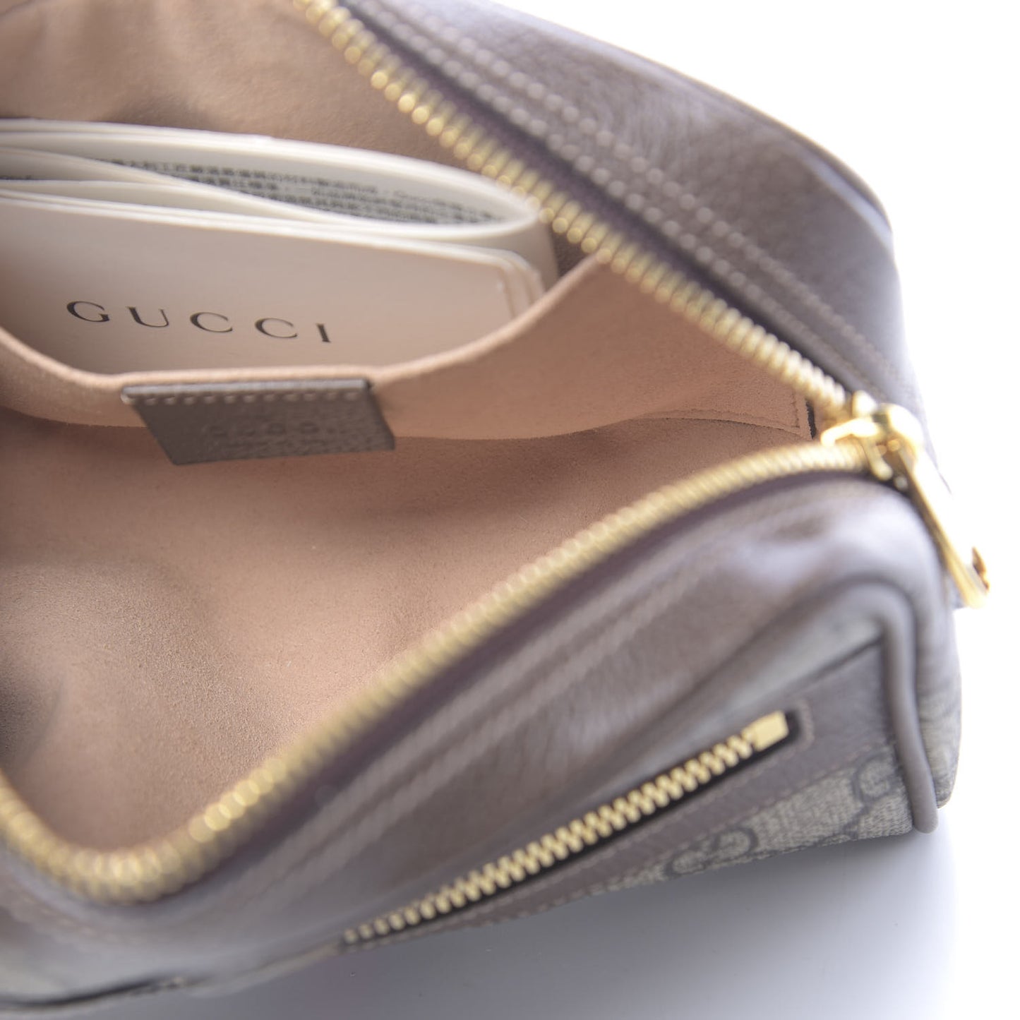 GG Supreme Monogram Web Small Ophidia Belt Bag 85 34 Dark Brown