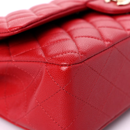 Chanel Caviar Quilted Medium Double Flap Red 7 of 12
