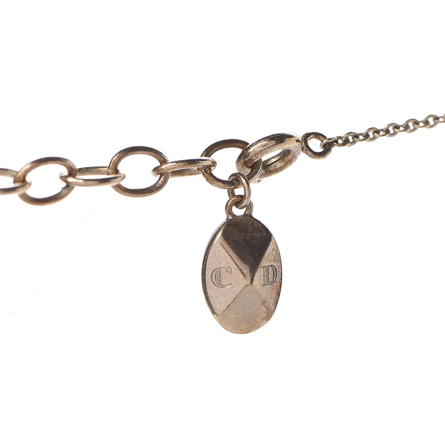 Christian Dior Crystal Pearl Tell Me Dior Zodiac Virgo Necklace Gold 5 of 7