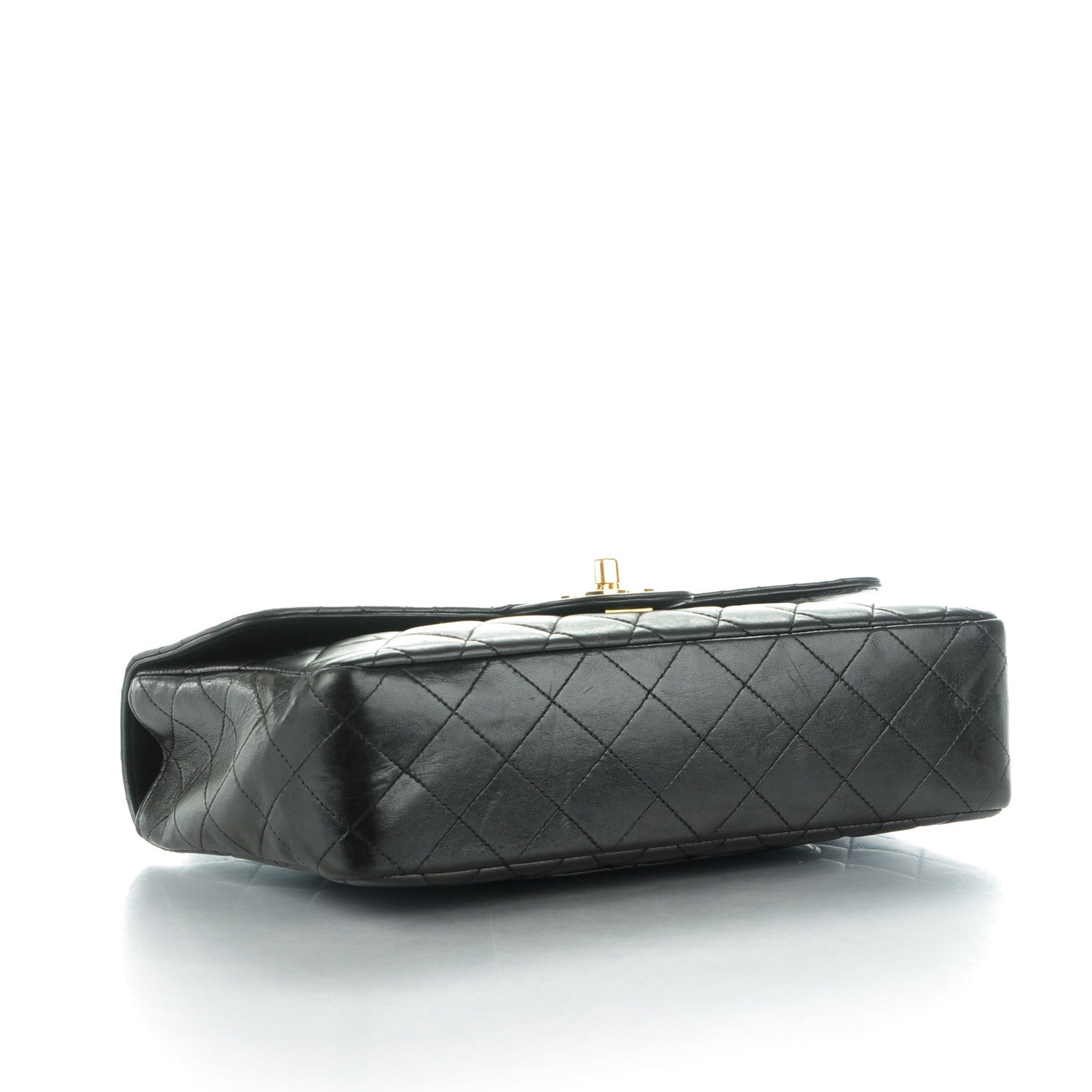 Chanel Lambskin Quilted Medium Rectangular Kelly Flap Bag Black 4 of 9