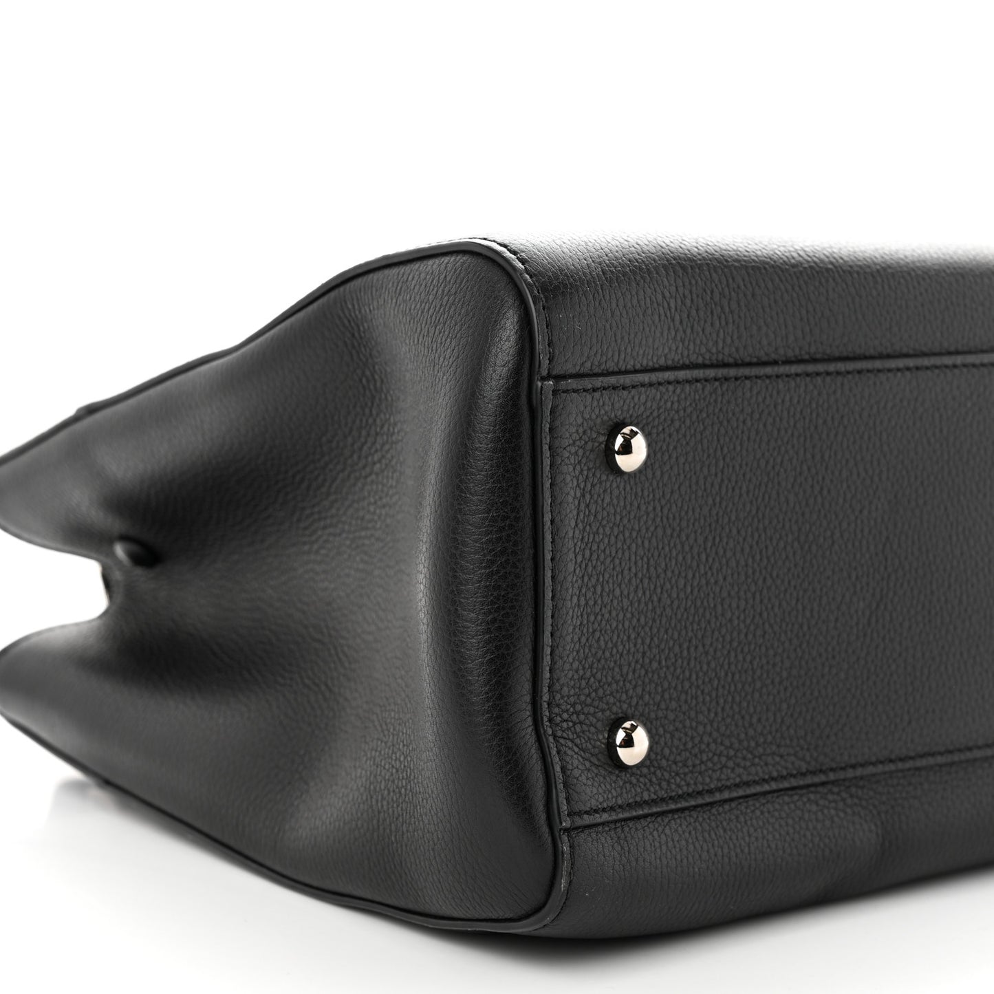 Grained Calfskin Small Neo Executive Shopper Tote Black
