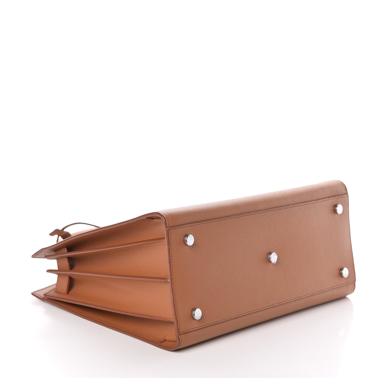 Saint Laurent Grained Calfskin Small Sac De Jour Saddle Brown 4 of 10