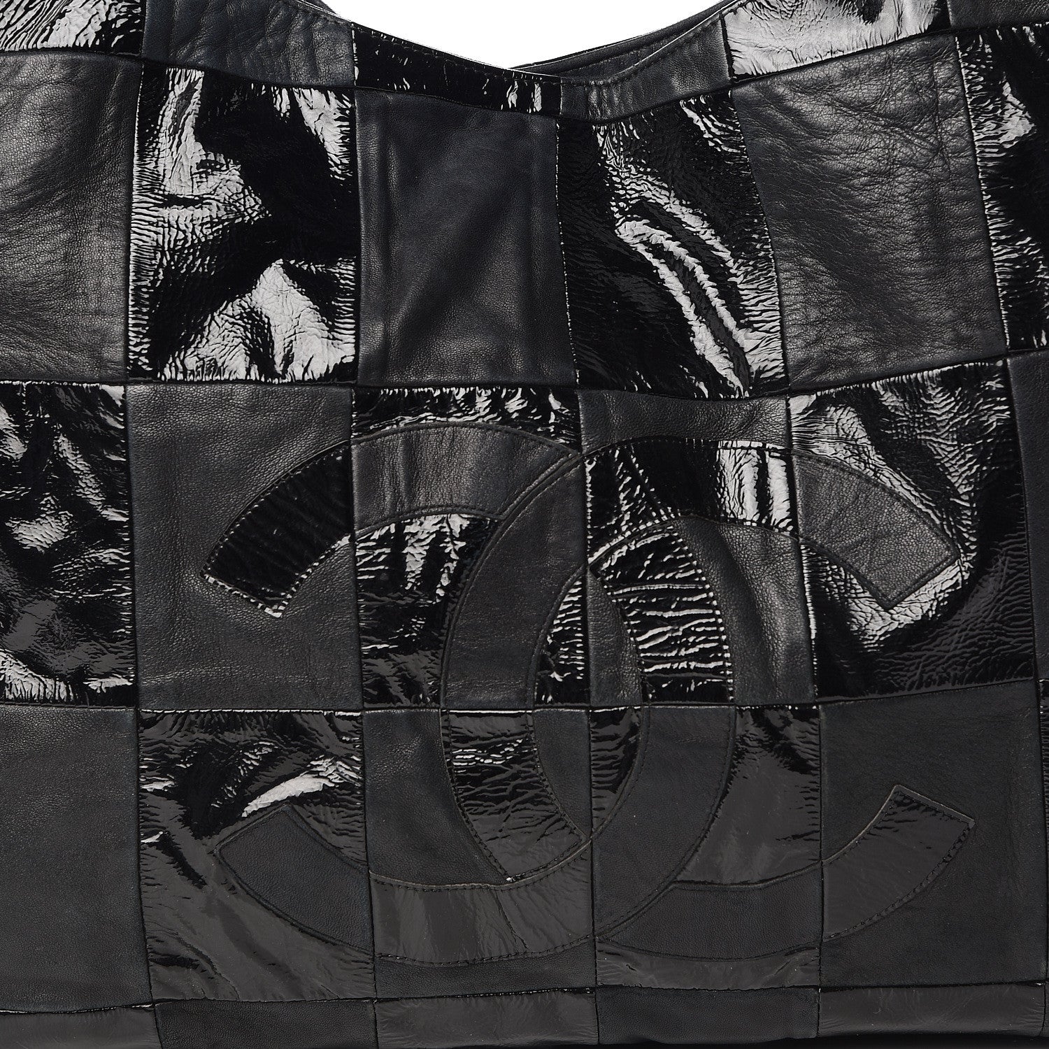Chanel Patent Patchwork Large Brooklyn Tote Black 11 of 16