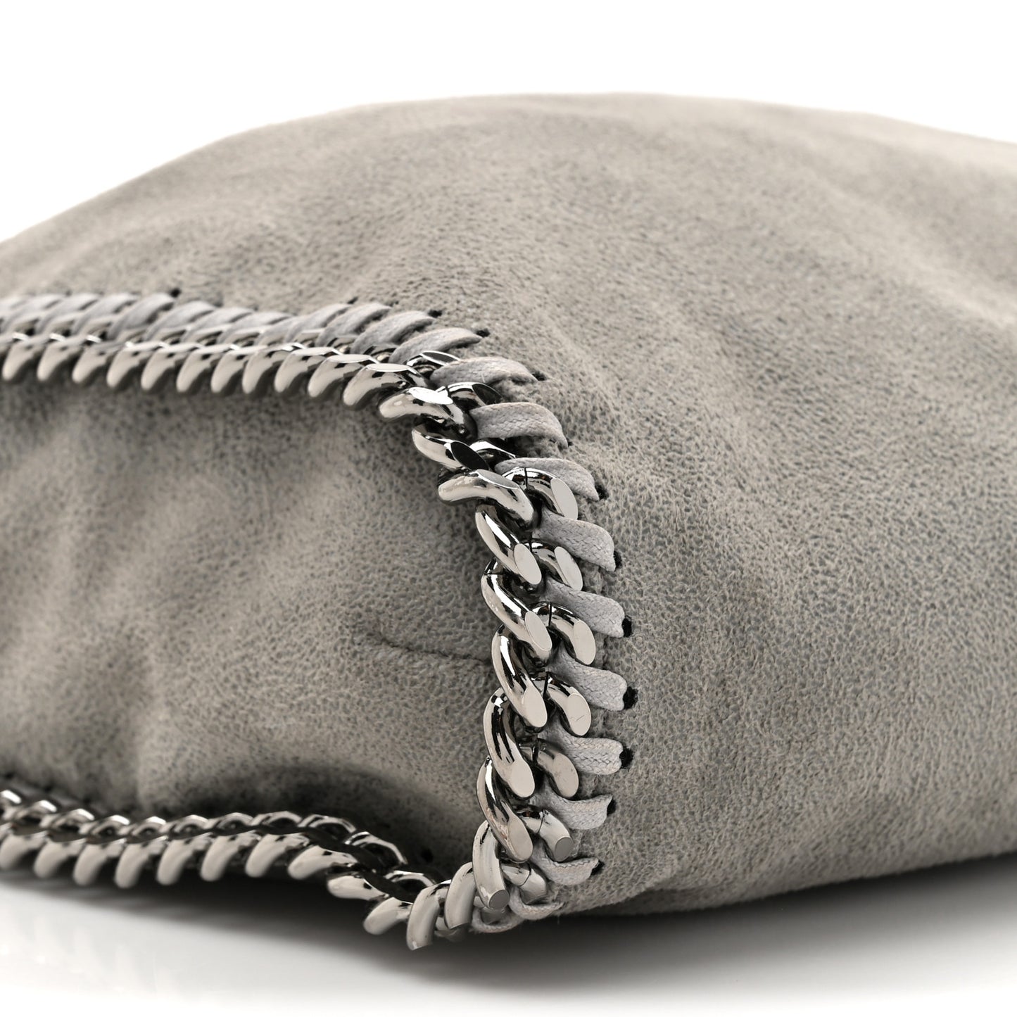 Shaggy Deer Falabella Fold Over Tote Light Grey