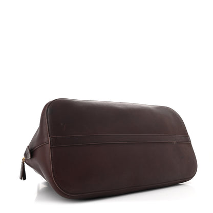 The Row Polished Saddle Calfskin Large Devon Bag Burgundy 4 of 11