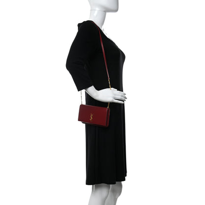 Saint Laurent Smooth Calfskin Monogram Phone Holder Crossbody Opyum Red 2 of 10
