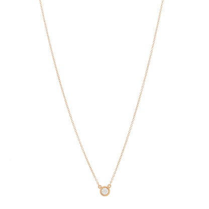 Tiffany 18K Rose Gold Diamond .17ct Elsa Peretti Diamonds by the Yard Pendant Necklace 1 of 6