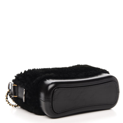 Chanel Shearling Small Gabrielle Hobo Black 4 of 10