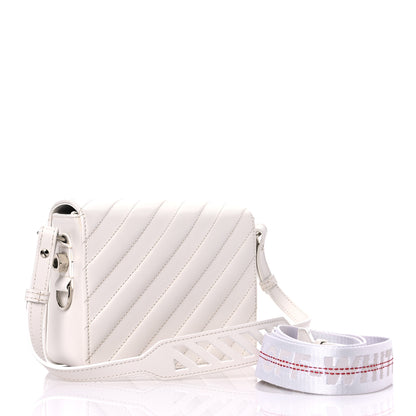 Off-White Calfskin Striped Diag Binder Flap Bag White 2 of 13