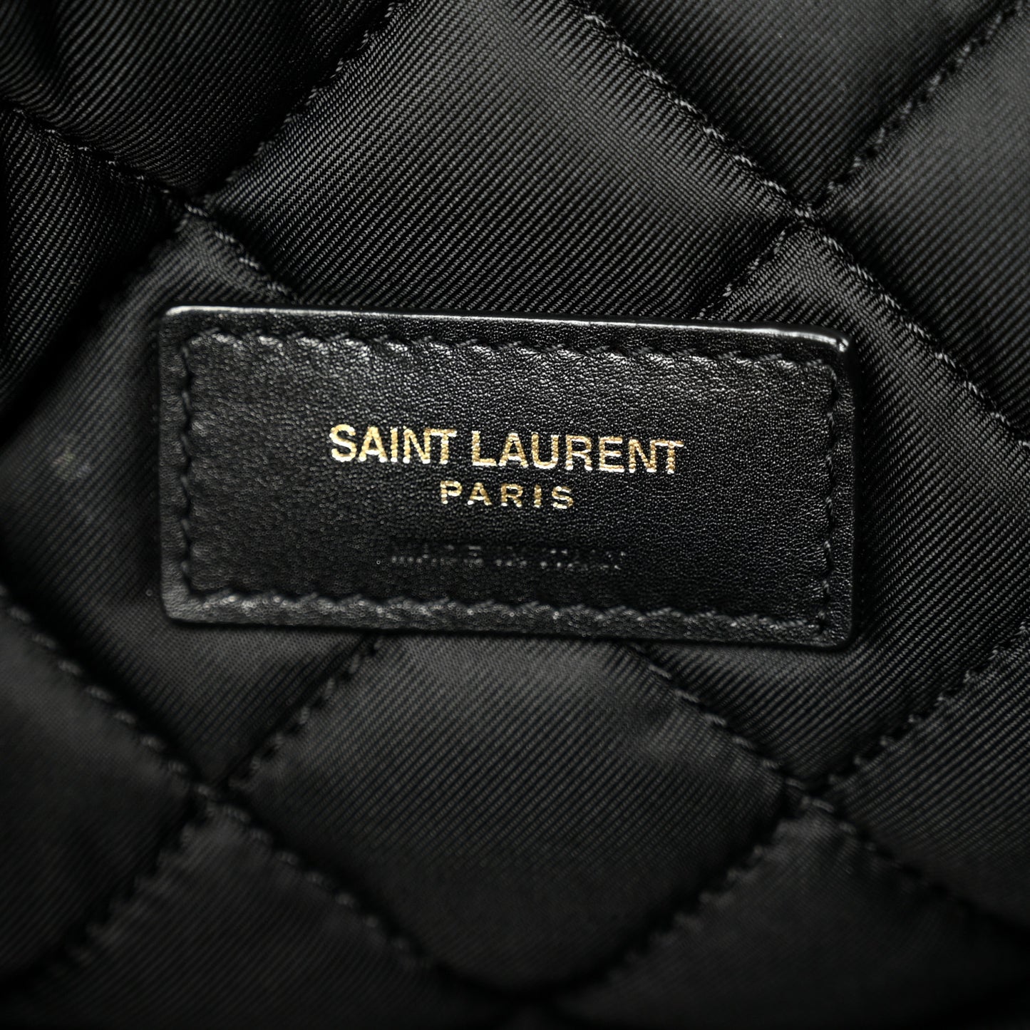 Calfskin Quilted Embroidered Cassandre Large Cosmetic Pouch Black