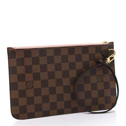 Louis Vuitton Damier Ebene Neverfull MM GM Pochette Rose Ballerine 3 of 6