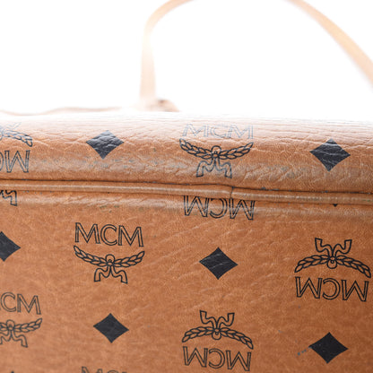 MCM Visetos Medium Liz Reversible Shopper Tote Cognac 17 of 23