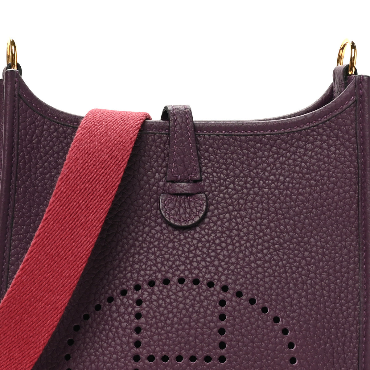 Hermes Taurillon Clemence Amazone Evelyne TPM Anemone Rouge Grenat 8 of 10