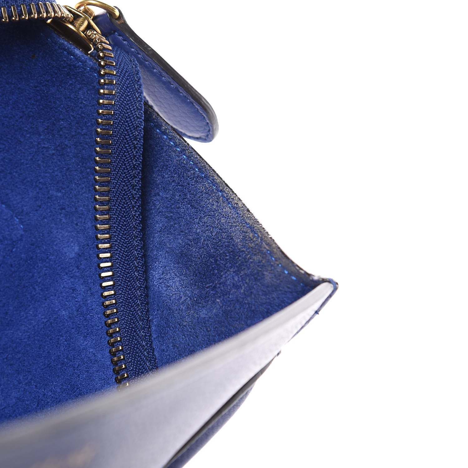 Celine Drummed Calfskin Mini Luggage Indigo 14 of 21
