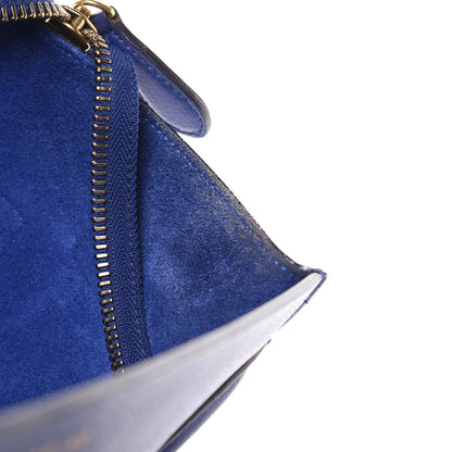 Celine Drummed Calfskin Mini Luggage Indigo 14 of 21