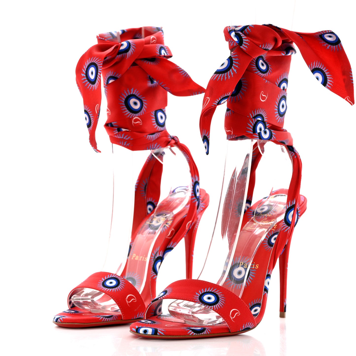 Crepe Satin Greekaba Du Desert 1000 Sandal 41 Red