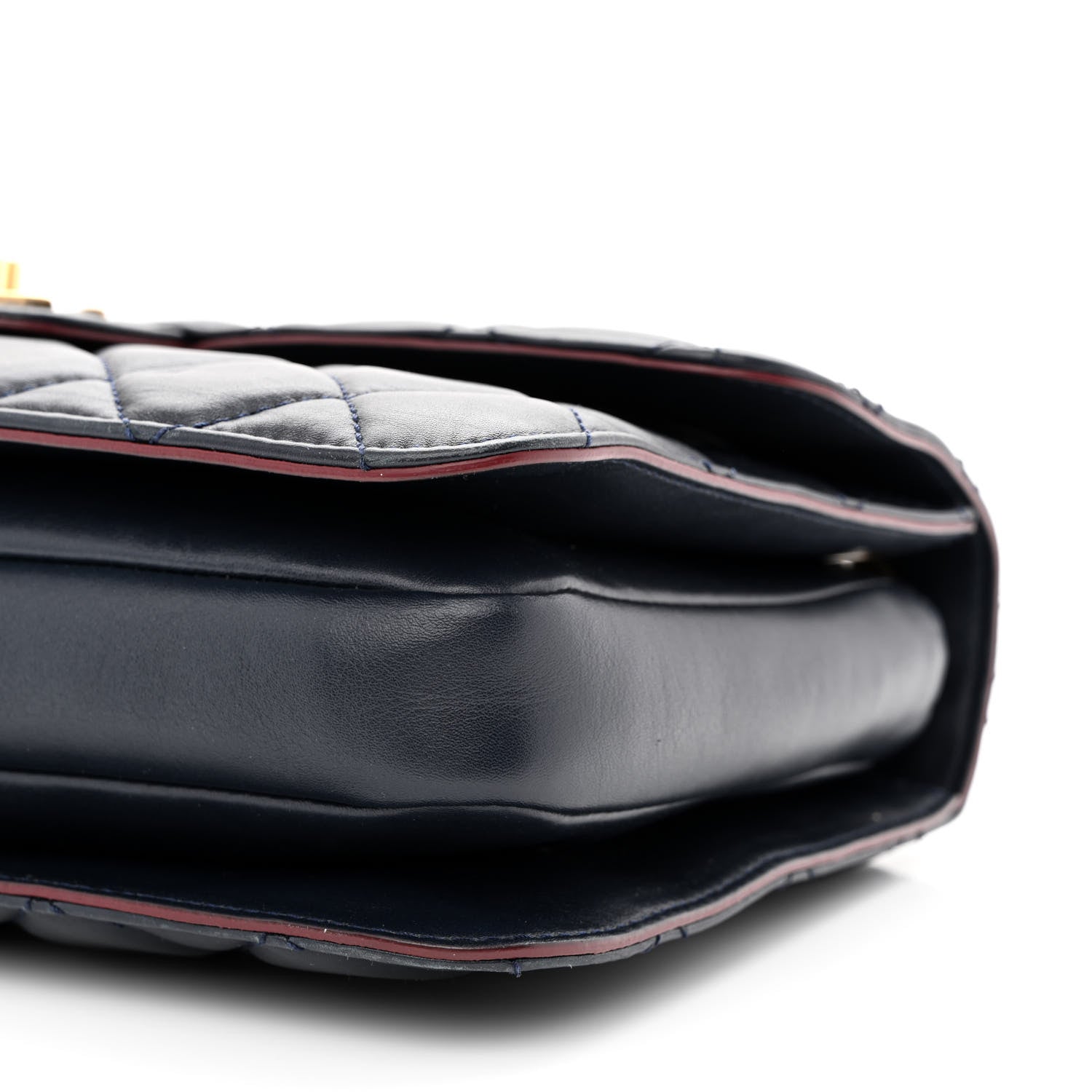 Chanel Calfskin Quilted Large Perfect Edge Flap Navy 10 of 12
