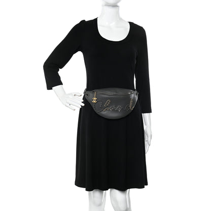 Chanel Calfskin Chain 20s Signe Waist Bag Grey 2 of 10