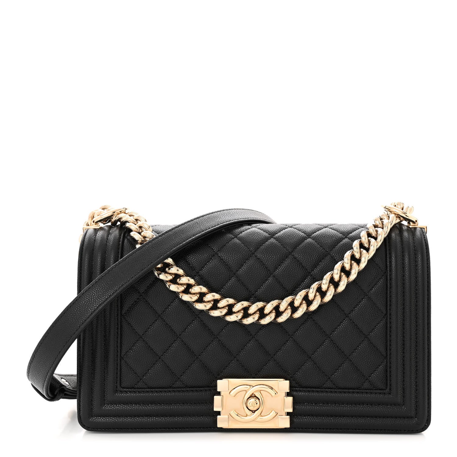 Chanel Caviar Quilted Medium Boy Flap Black 1 of 10