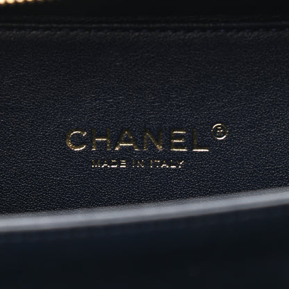 Chanel Caviar Quilted Small CC Filigree Vanity Case Navy 5 of 9
