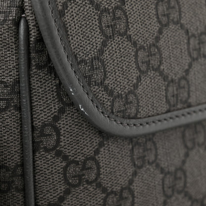 Gucci Tender GG Supreme Monogram Textured Dollar Calfskin Ophidia Messenger Bag Grey Black Graphite Grey 13 of 13