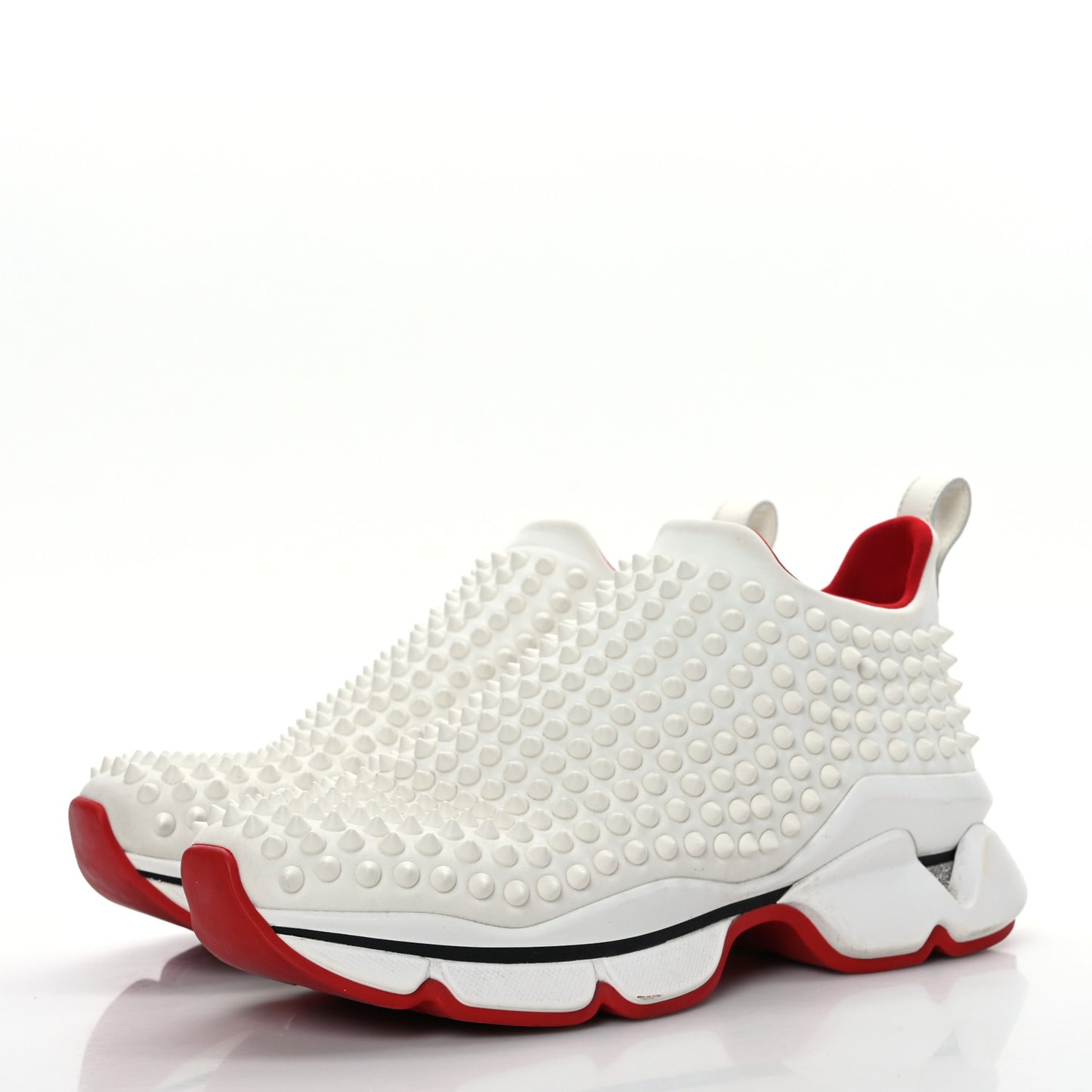 Neoprene Spike Sock Donna Flat Sneakers 37 White Snow