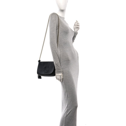 Gucci Pebbled Calfskin Medium Soho Flap Crossbody Black 2 of 10