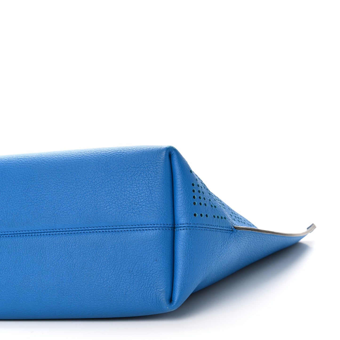 Calfskin Perforated Cannage Dioriva Tote Blue